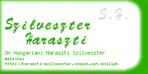 szilveszter haraszti business card